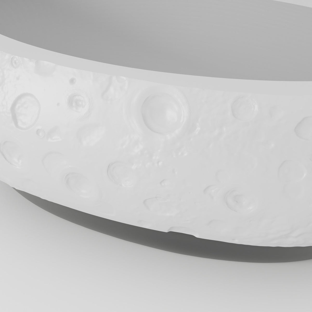 Lunar Crater Moon Bowl – Oval Catchall with Cratered Surface - Northern Foundry