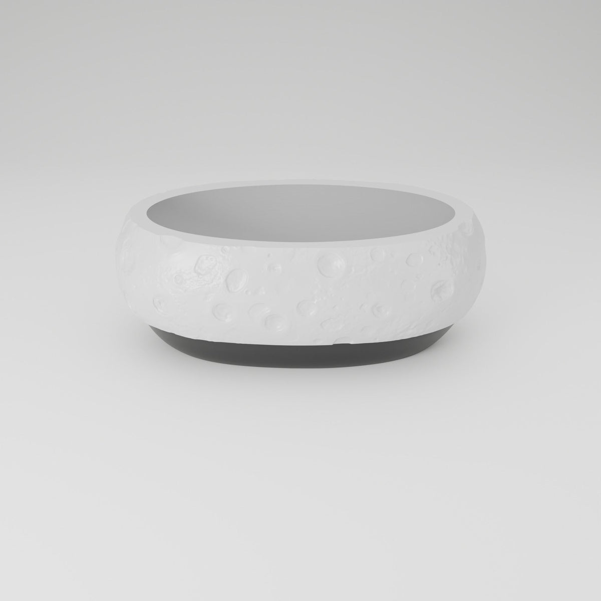 Lunar Crater Moon Bowl – Oval Catchall with Cratered Surface - Northern Foundry