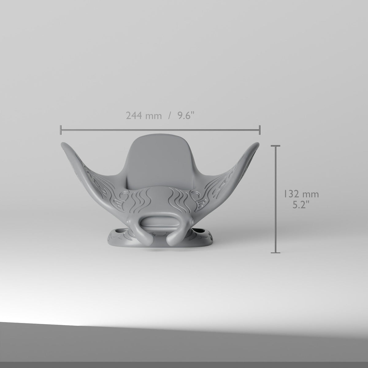 Manta Ray Phone Stand – Ocean Desk Phone Holder with Swirl Pattern - Northern Foundry