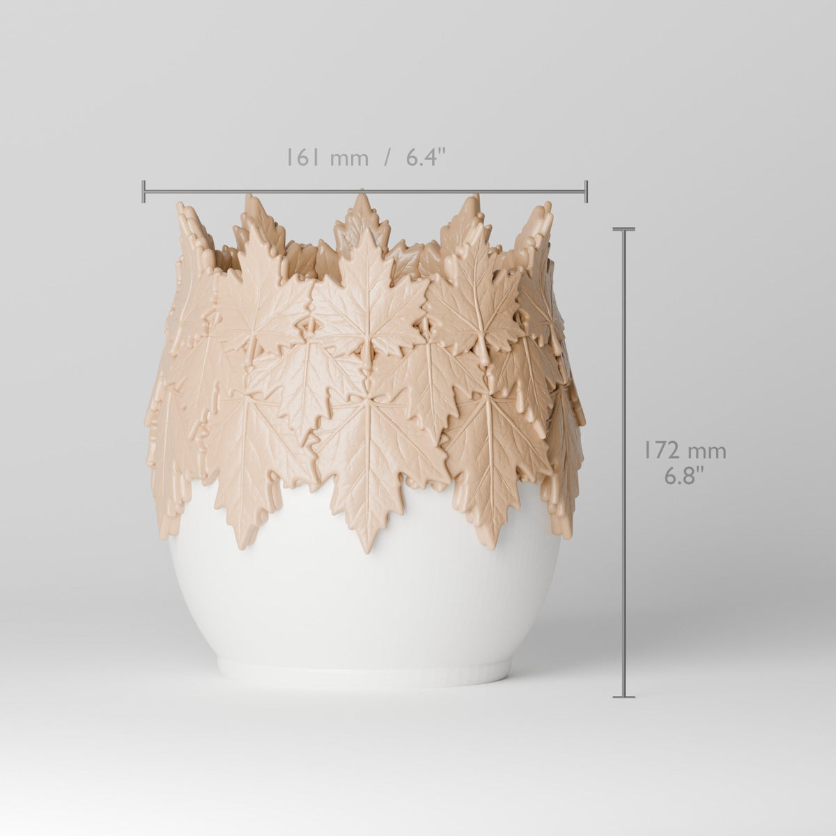 Maple Leaf Vase – Two-Tone Autumn Decor - Northern Foundry