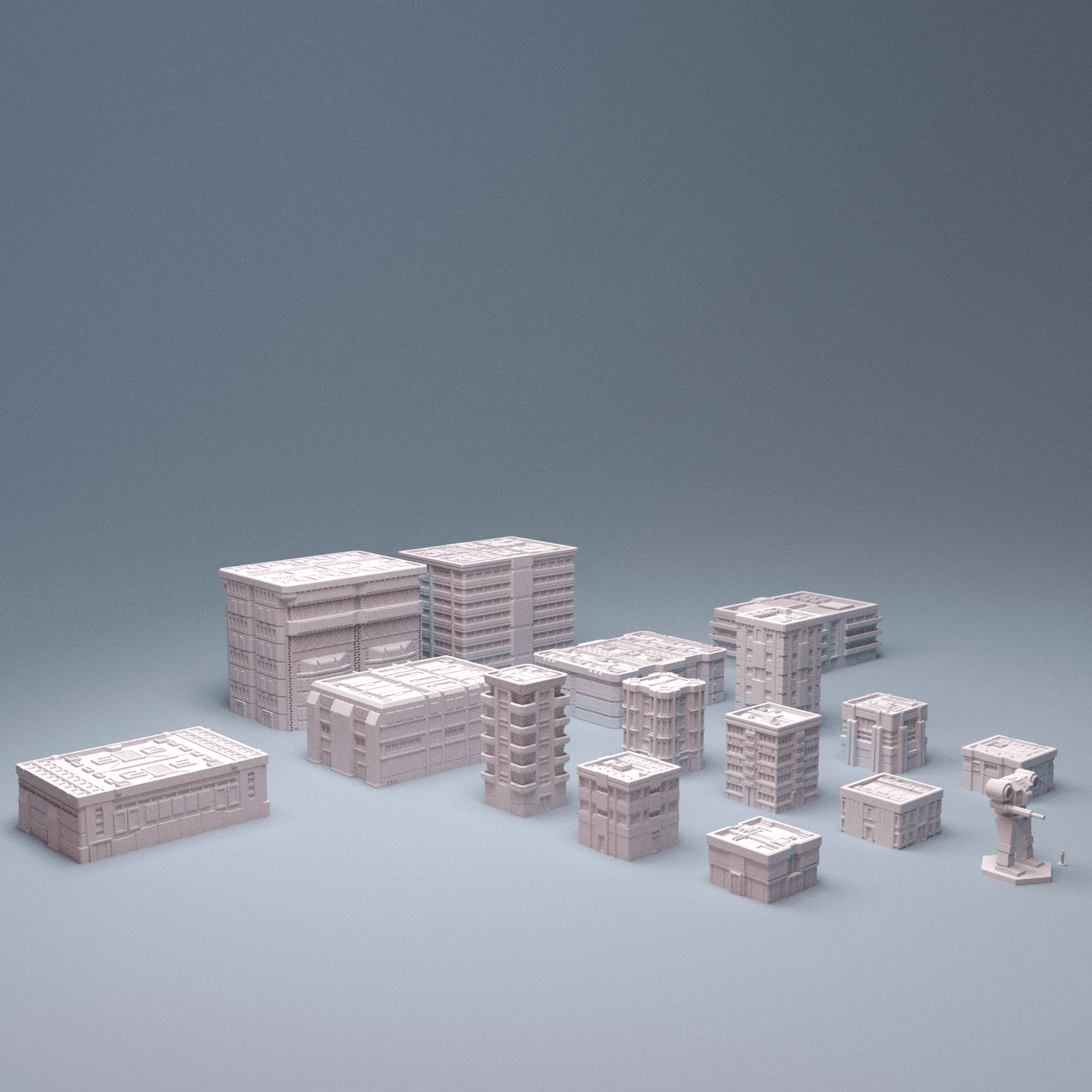 Mecha City Metropolis Skyline – 25 Building 6mm Sci-Fi Cityscape Bundle - Northern Foundry