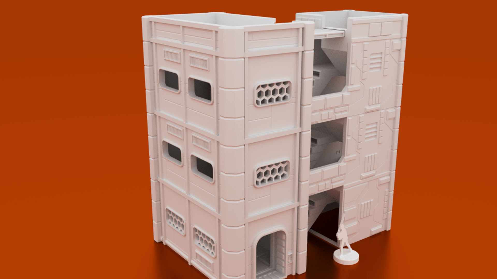 MidRim City Complete Terrain Bundle – 13 Sci-Fi Buildings (28mm/34mm, Star Wars Legion) - Northern Foundry