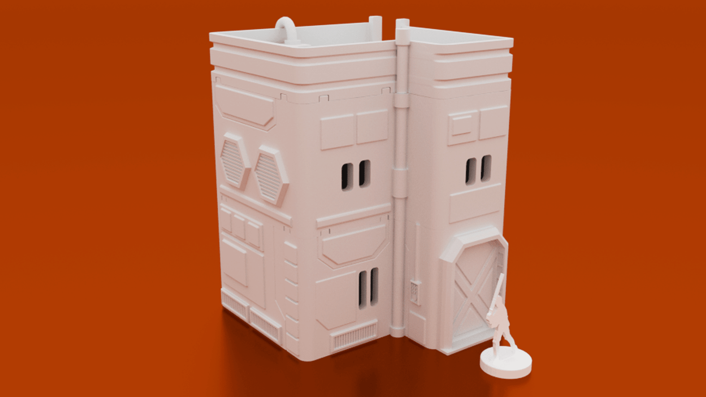 MidRim City Complete Terrain Bundle – 13 Sci-Fi Buildings (28mm/34mm, Star Wars Legion) - Northern Foundry