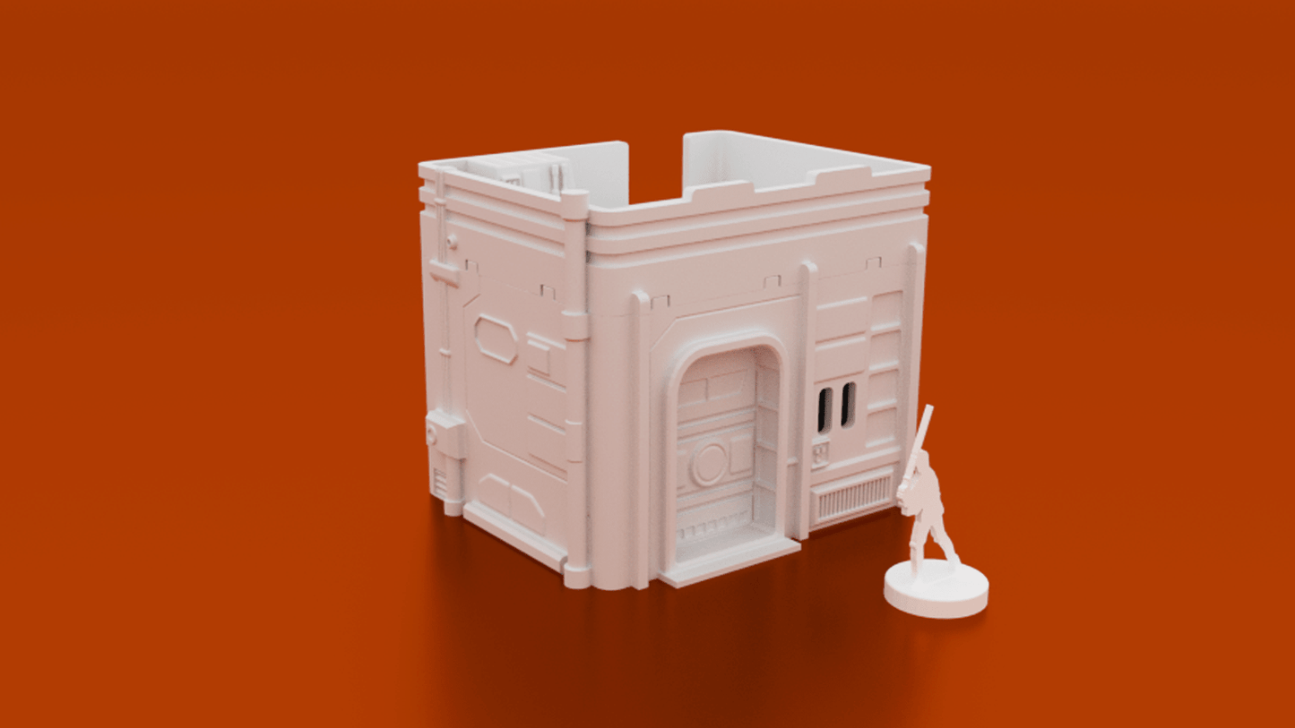 MidRim City Complete Terrain Bundle – 13 Sci-Fi Buildings (28mm/34mm, Star Wars Legion) - Northern Foundry