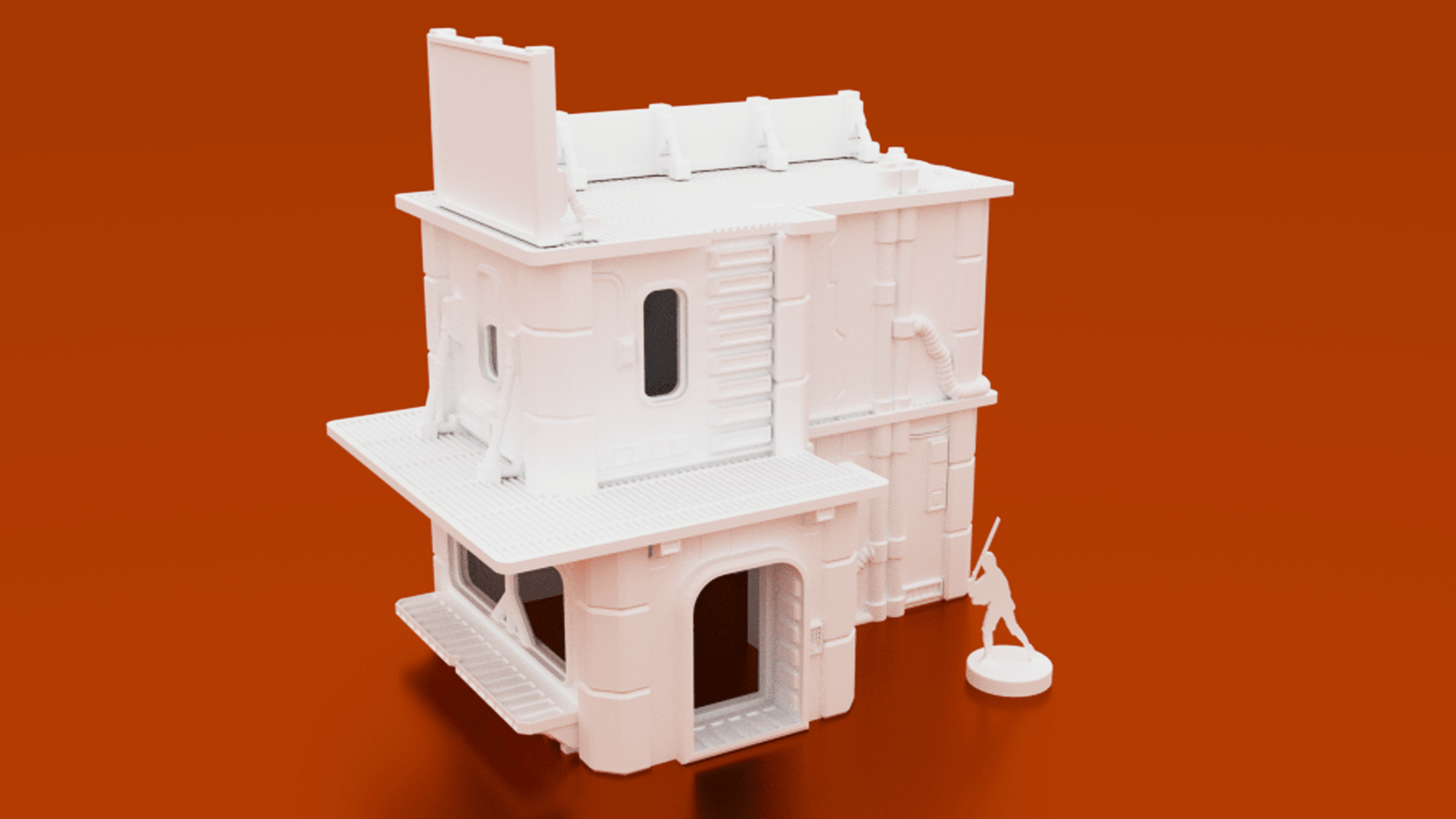 MidRim City Complete Terrain Bundle – 13 Sci-Fi Buildings (28mm/34mm, Star Wars Legion) - Northern Foundry