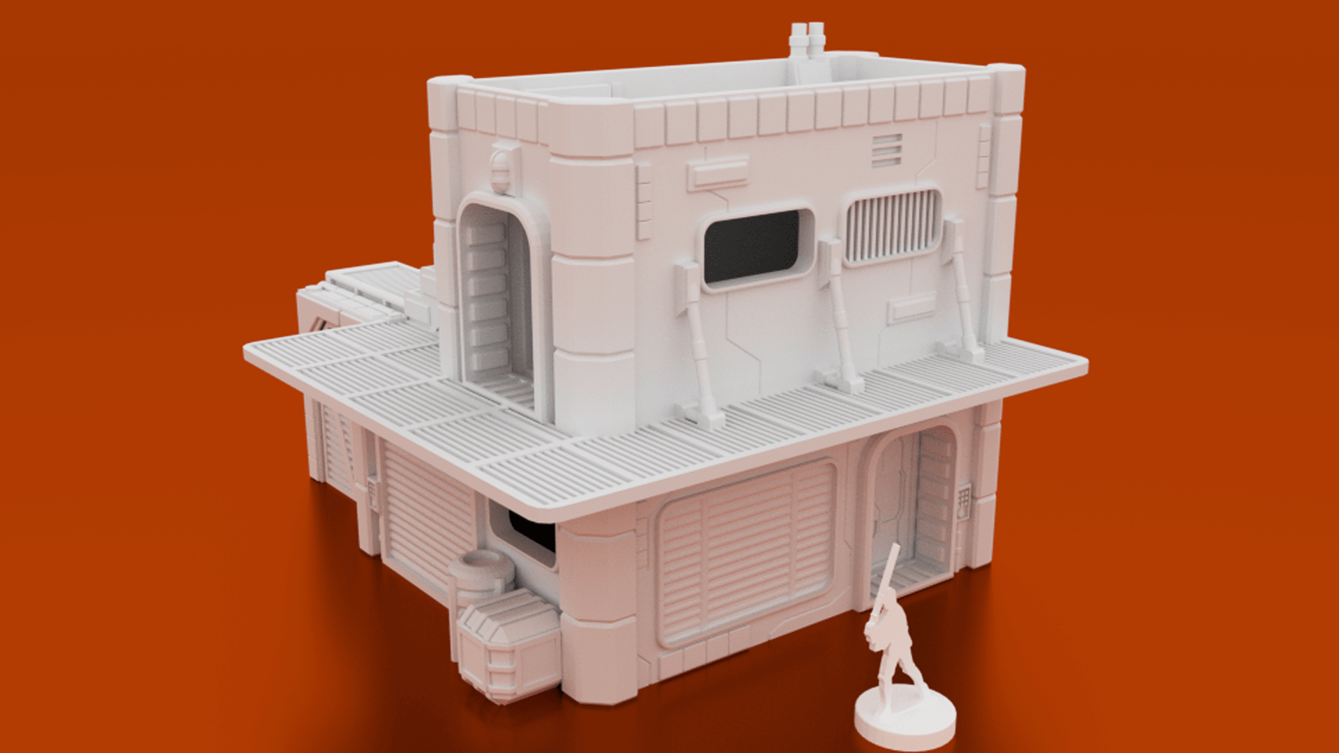 MidRim City Complete Terrain Bundle – 13 Sci-Fi Buildings (28mm/34mm, Star Wars Legion) - Northern Foundry