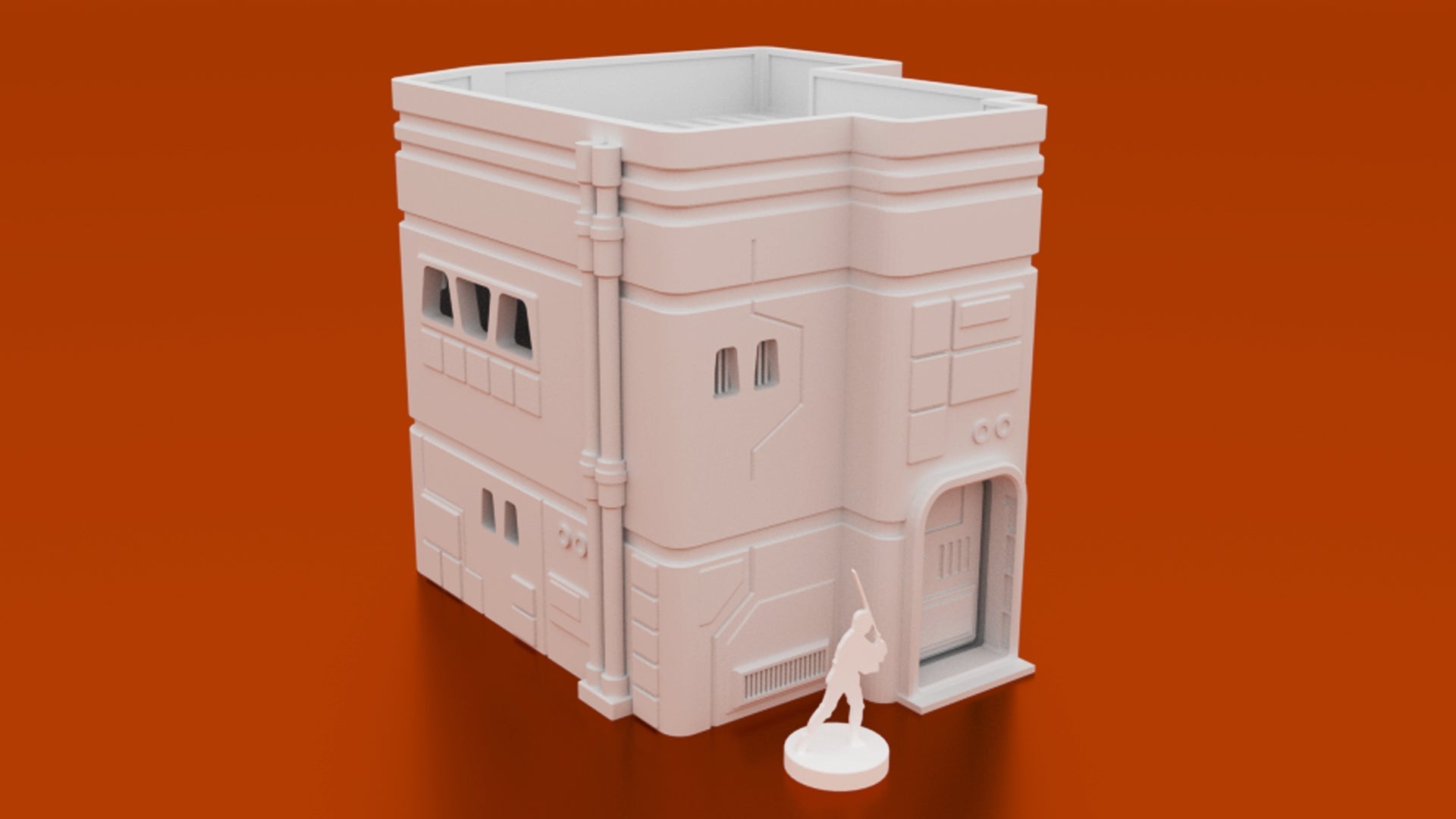 MidRim City Phase 1 Bundle – 7 Sci-Fi Buildings (28mm/34mm, Star Wars Legion) - Northern Foundry