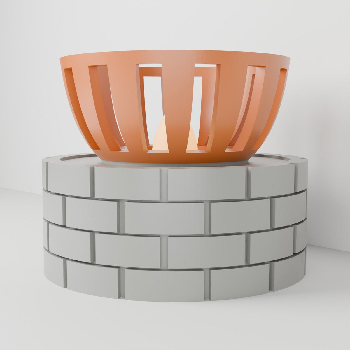 Miniature Brazier LED Tealight Holder – Tiny Fire Pit Candle Sleeve with Stone Base - Northern Foundry