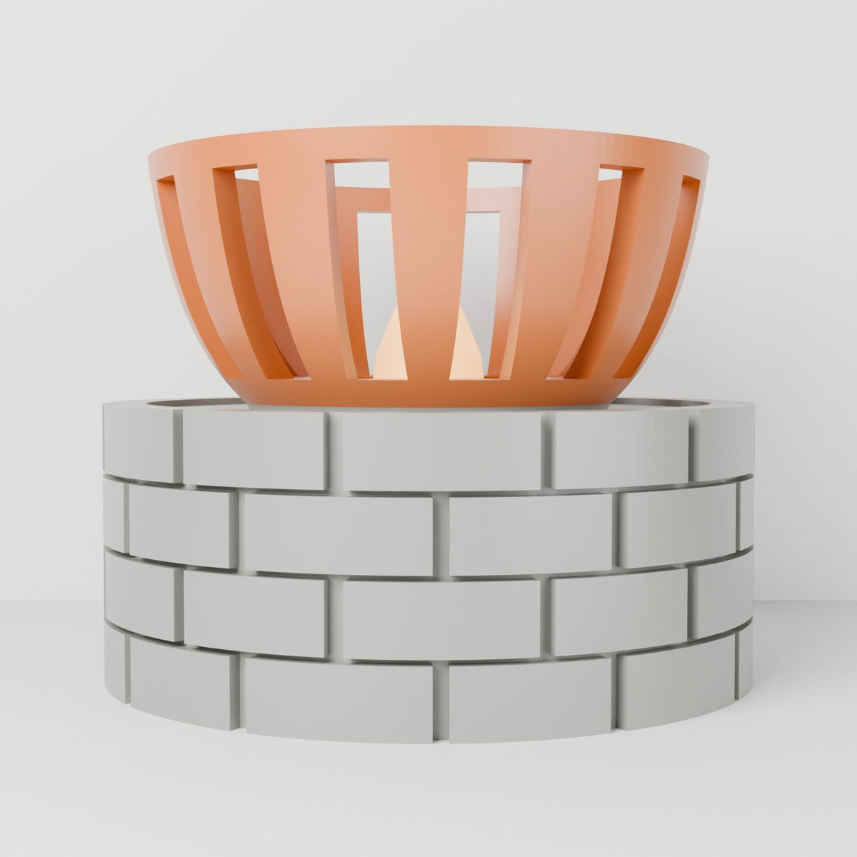 Miniature Brazier LED Tealight Holder – Tiny Fire Pit Candle Sleeve with Stone Base - Northern Foundry