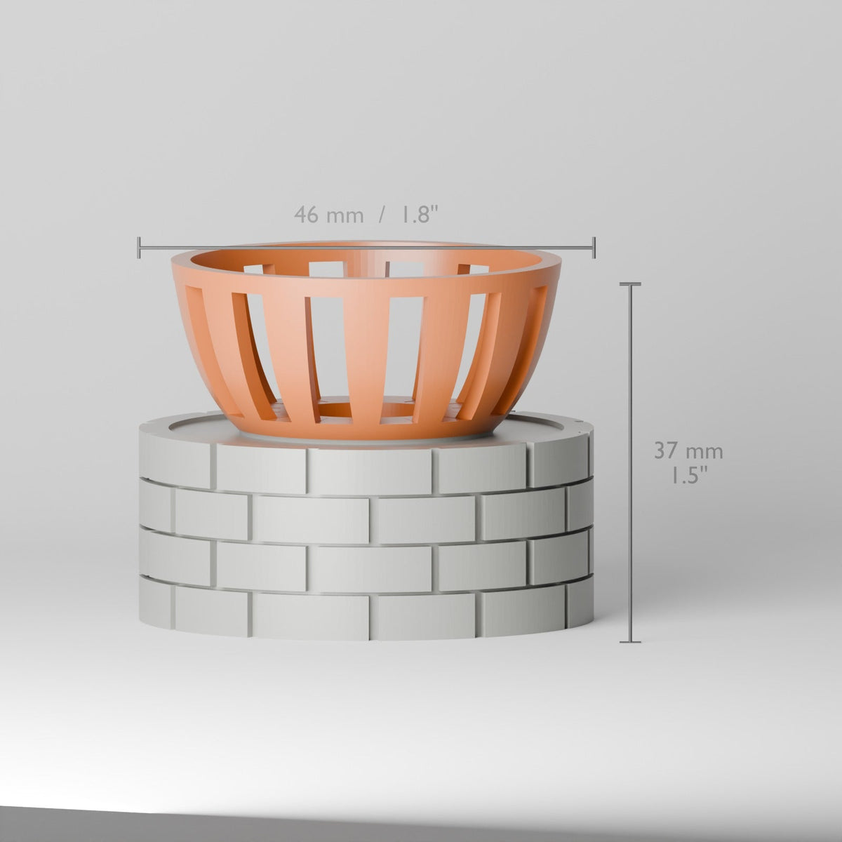 Miniature Brazier LED Tealight Holder – Tiny Fire Pit Candle Sleeve with Stone Base - Northern Foundry