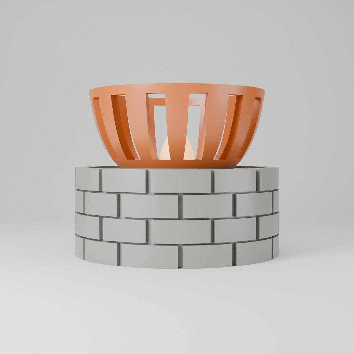 Miniature Brazier LED Tealight Holder – Tiny Fire Pit Candle Sleeve with Stone Base - Northern Foundry
