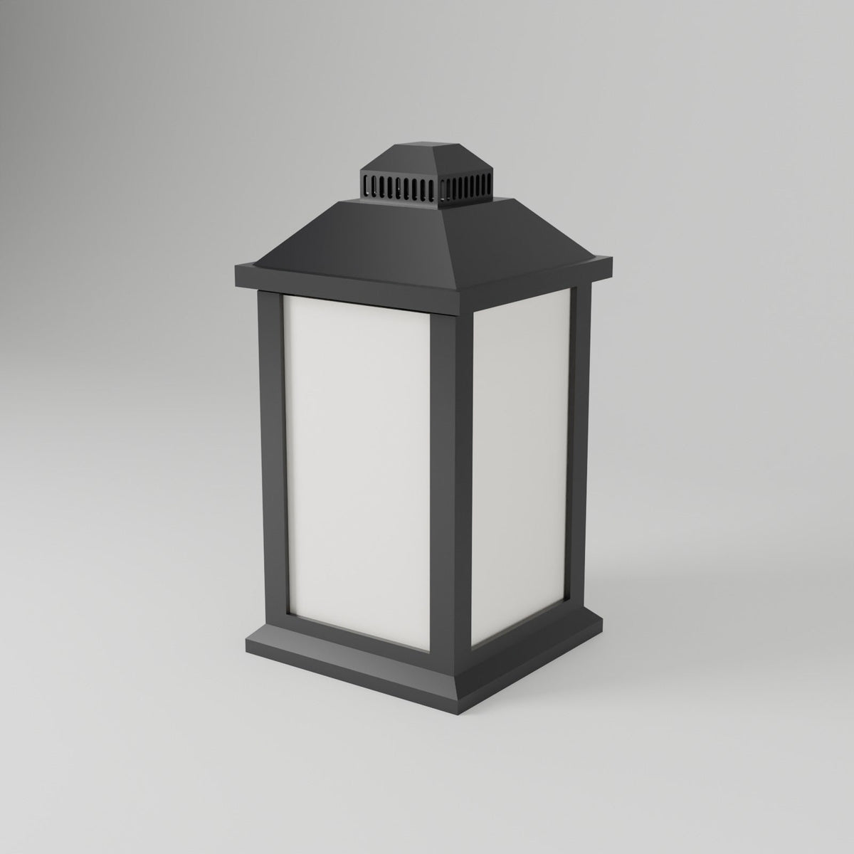 Minimalist Lantern with Frosted Panels – Modern LED Table Lantern, Cozy Accent Light - Northern Foundry