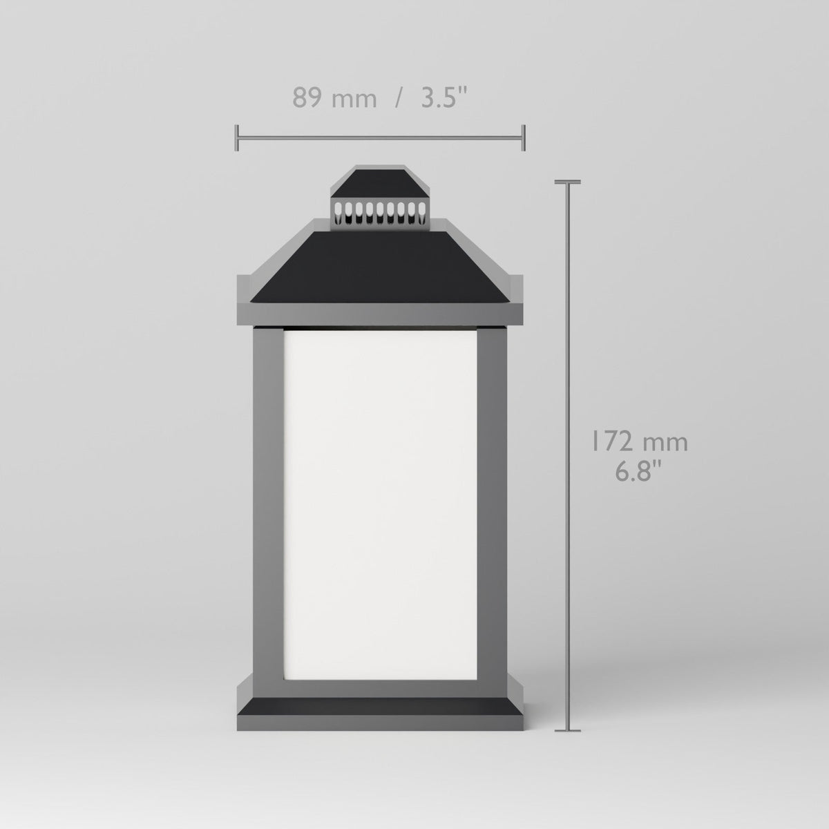 Minimalist Lantern with Frosted Panels – Modern LED Table Lantern, Cozy Accent Light - Northern Foundry