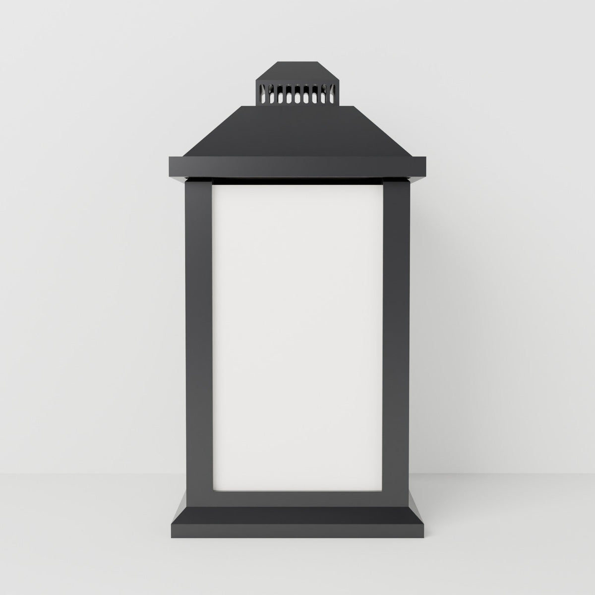 Minimalist Lantern with Frosted Panels – Modern LED Table Lantern, Cozy Accent Light - Northern Foundry