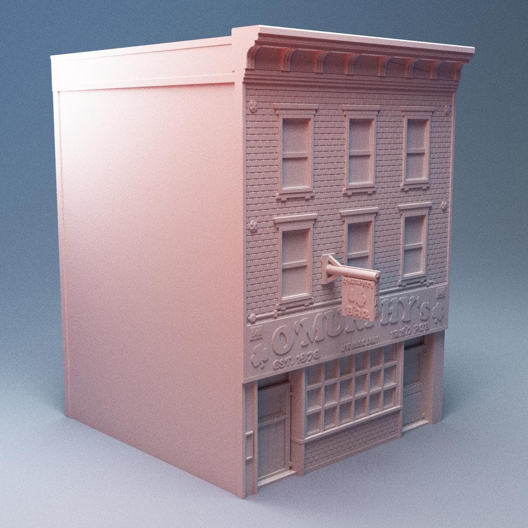 Modern City Block Terrain Set – 4 Hell's Kitchen Storefronts (28mm/32mm/40mm) - Northern Foundry