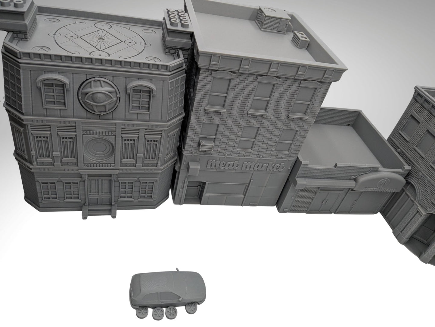 Modern NYC City Block Terrain Bundle – 10 Buildings + Car (28mm/32mm/40mm) - Northern Foundry