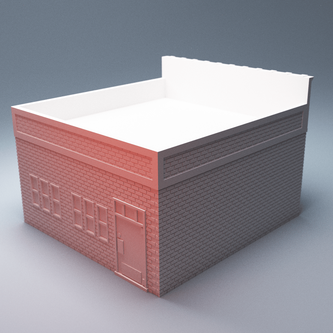 Modern Retail Store Terrain Set – 3 Storefront Buildings (28mm/32mm/40mm) - Northern Foundry