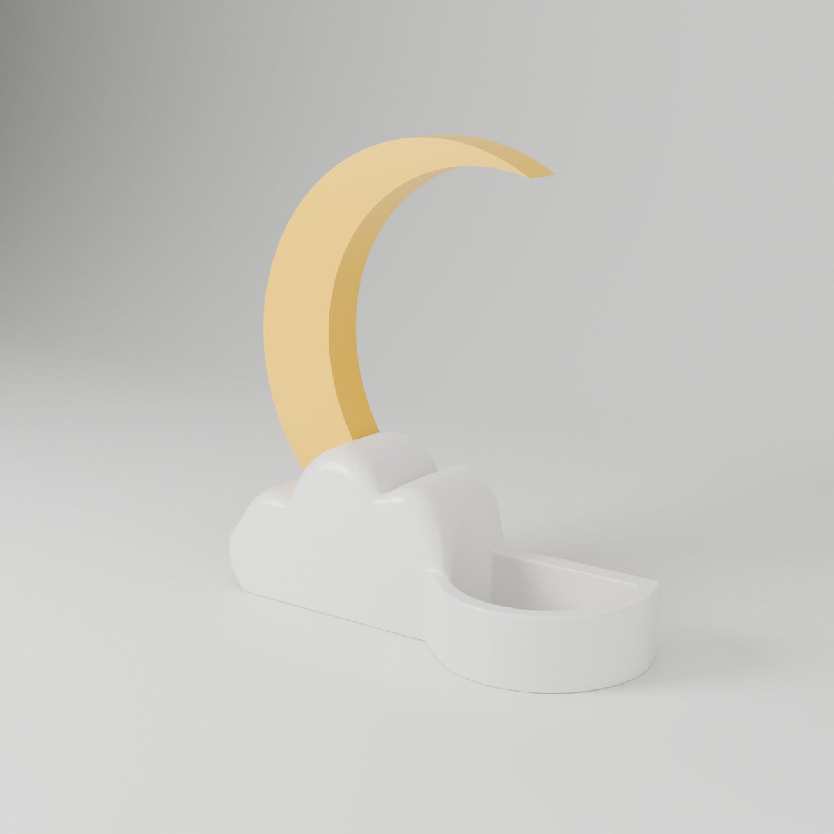 Moon and Cloud Wall Shelf – Nursery & Kids Room Floating Shelf - Northern Foundry