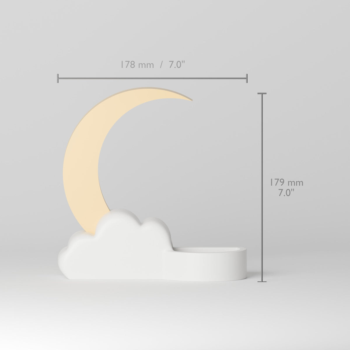 Moon and Cloud Wall Shelf – Nursery & Kids Room Floating Shelf - Northern Foundry