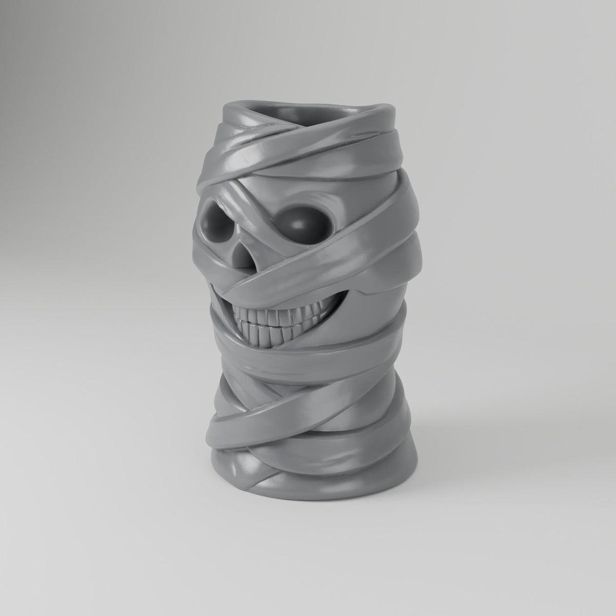 Mummy Skull Vase – Bandage-Wrapped Halloween Flower Vase - Northern Foundry