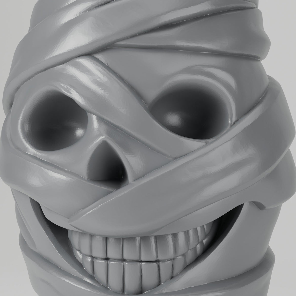 Mummy Skull Vase – Bandage-Wrapped Halloween Flower Vase - Northern Foundry