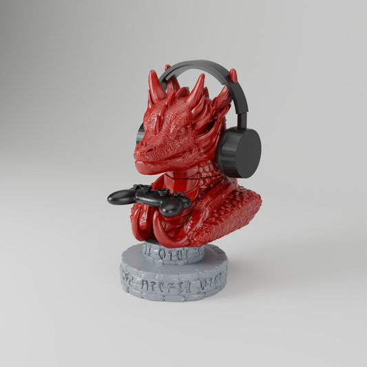 Mythical Dragon Gaming Station – Controller and Headset Stand Dragon Bust - Northern Foundry