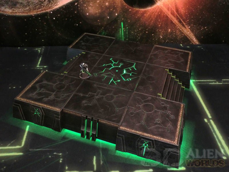 Necrontyr Battlefield Bundle – Hill, Landing Pad & Arena (28mm/32mm/40mm) - Northern Foundry