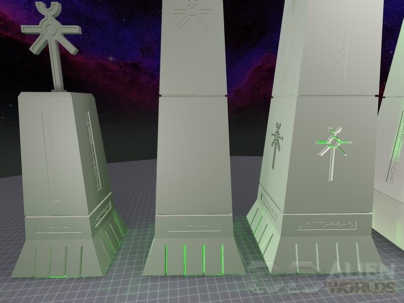 Necrontyr Energy Core & Warp Portal Bundle – Alien Tech Terrain (28mm/32mm/40mm) - Northern Foundry
