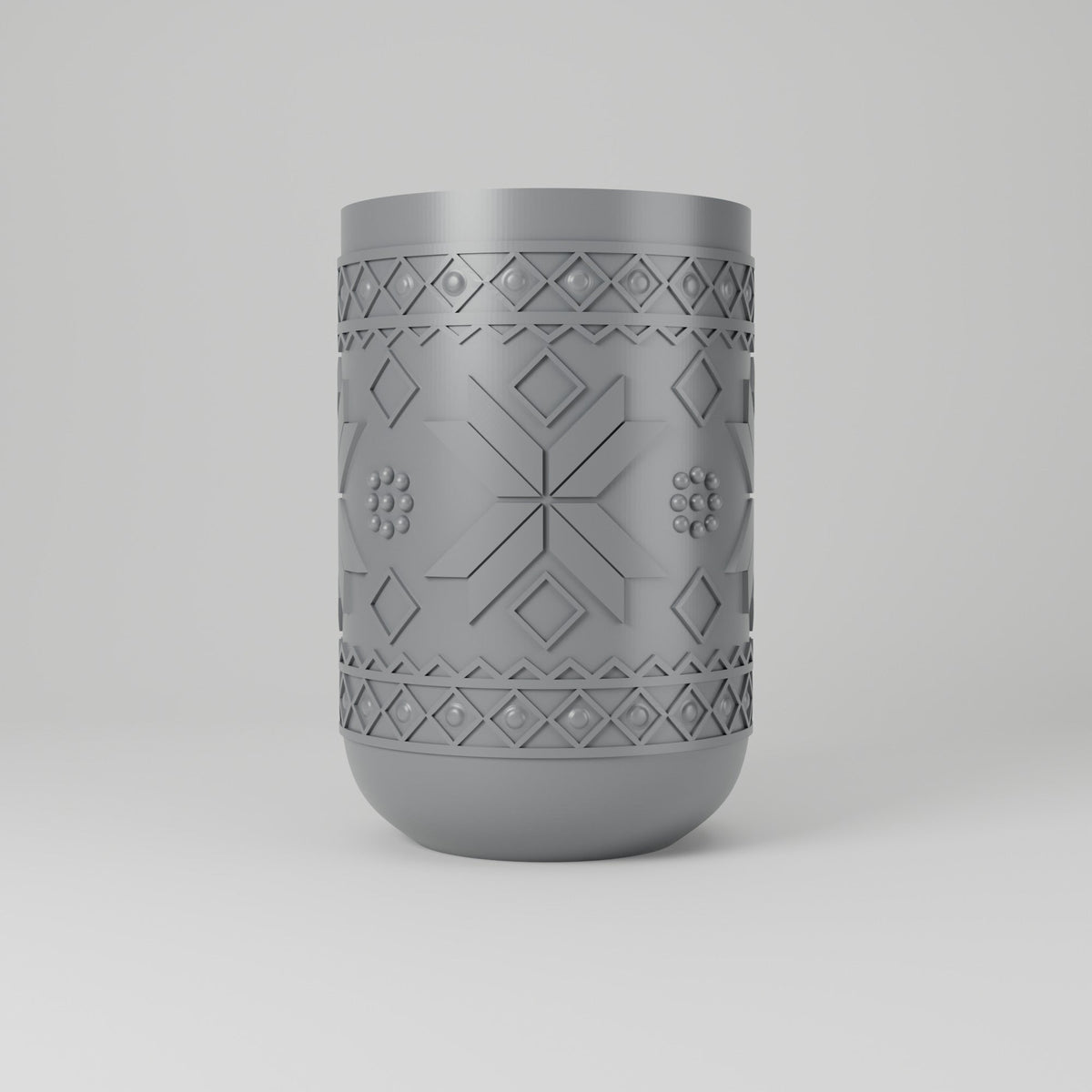 Nordic Snowflake Vase – Scandinavian Sweater Pattern Flower Vase - Northern Foundry