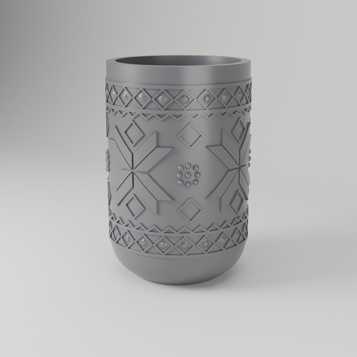 Nordic Snowflake Vase – Scandinavian Sweater Pattern Flower Vase - Northern Foundry
