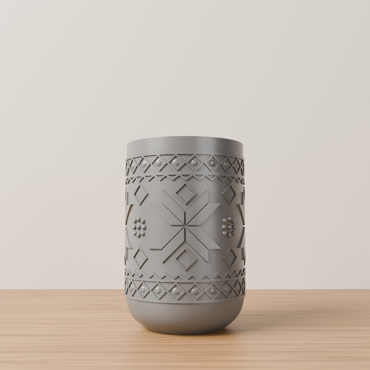Nordic Snowflake Vase – Scandinavian Sweater Pattern Flower Vase - Northern Foundry