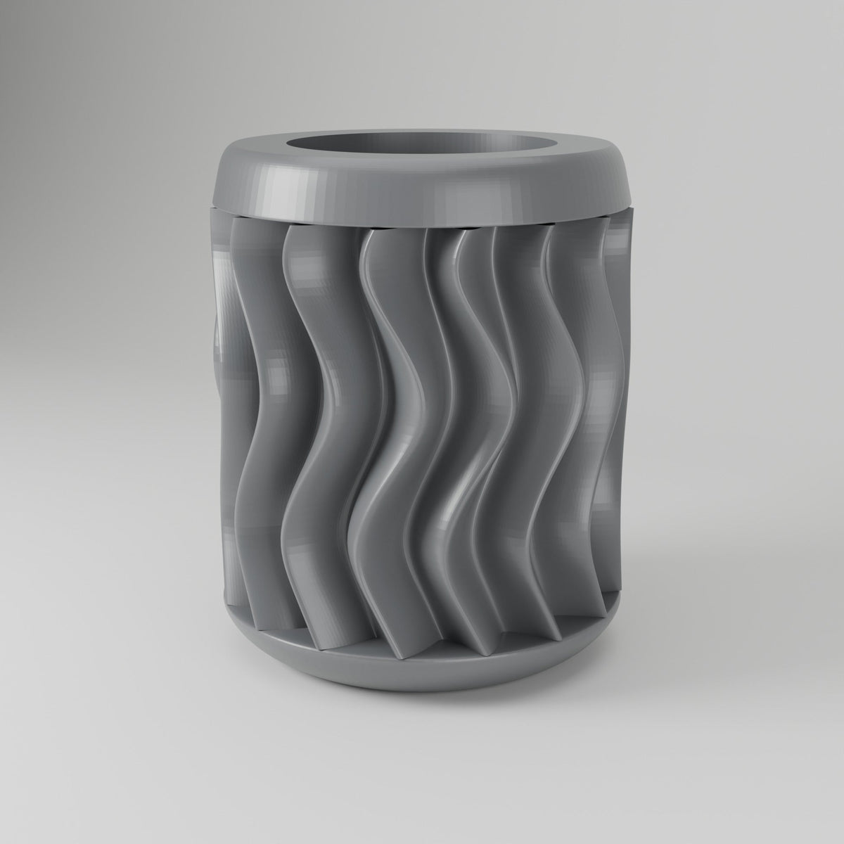Nordic Wave Wavy Ribbed Vase – Modern Sculptural Vase - Northern Foundry