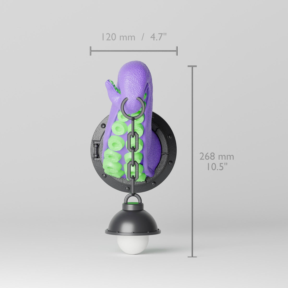 Octopus Tentacle Wall Lantern – Porthole Wall Light for Battery LED Tealight - Northern Foundry