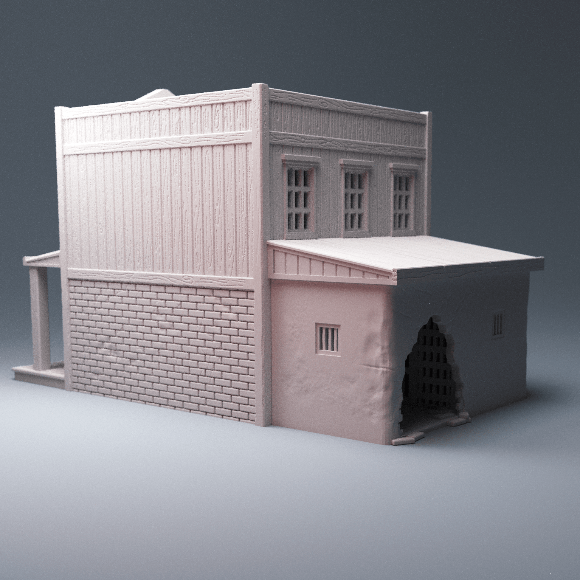 Old West Town Terrain Bundle – 6 Wild West Buildings (28mm, Dead Man's Hand) - Northern Foundry
