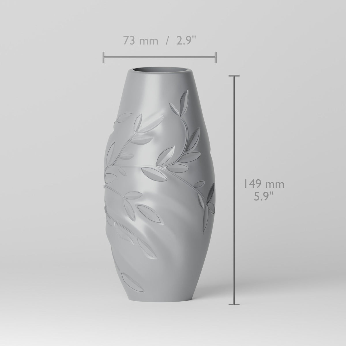 Olive Branch Relief Vase – Modern Sculptural Vase - Northern Foundry