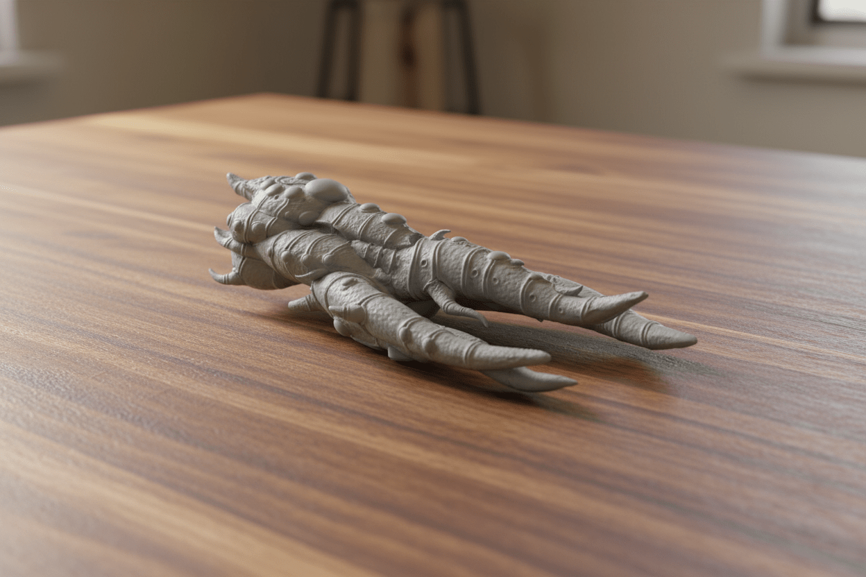 Oq'Uiar Rift Armada — Asymmetrical Alien Spaceships — "The Many" Sci-Fi Fleet — 1:128 Scale Miniatures — 8 Unit Bundle