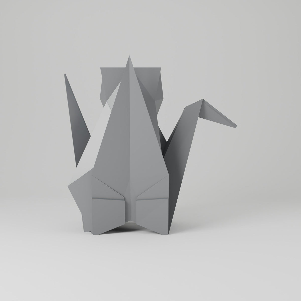 Origami Crane Vase – Geometric Folded Paper Crane Vase - Northern Foundry