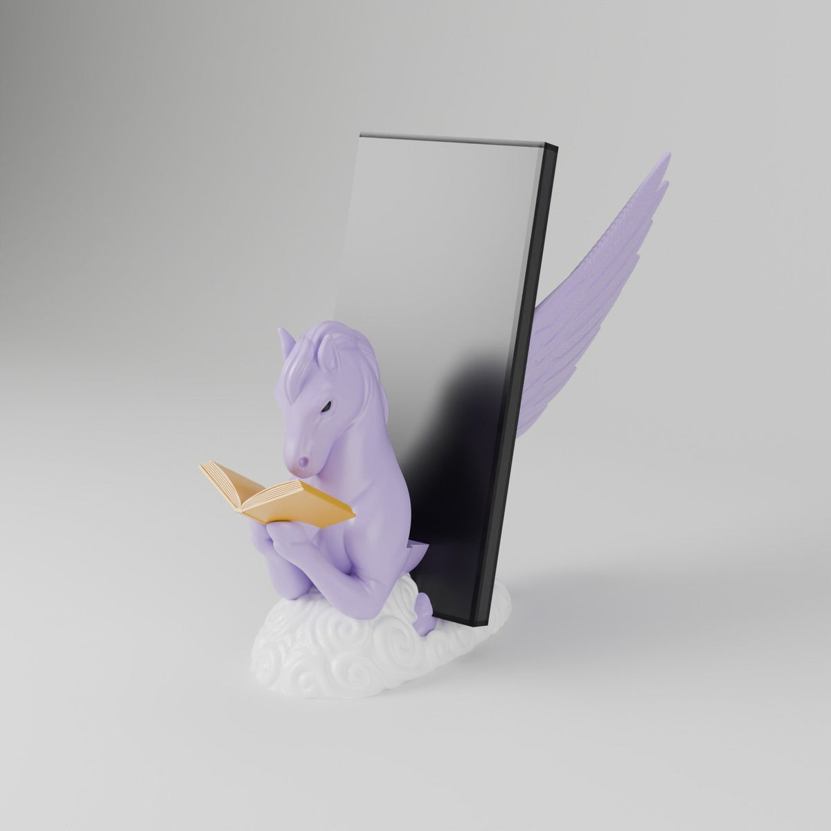 Pegasus Book & Tablet Holder – Reading Pegasus on a Cloud Stand - Northern Foundry