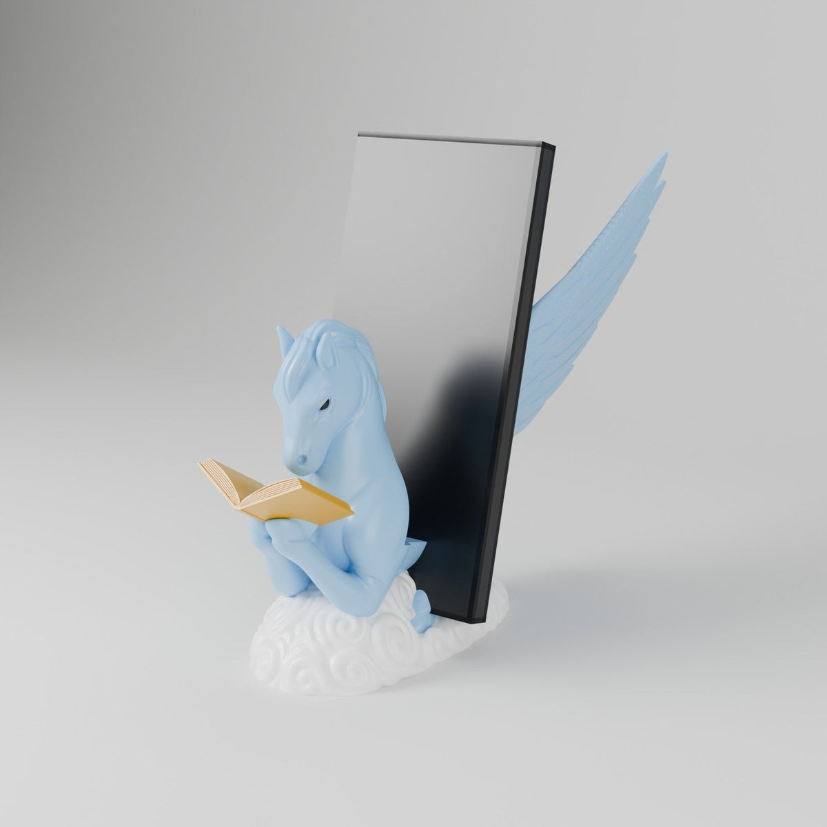 Pegasus Book & Tablet Holder – Reading Pegasus on a Cloud Stand - Northern Foundry