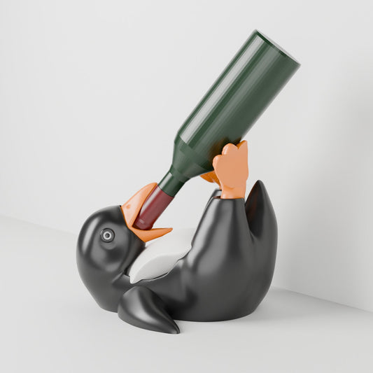 Penguin Wine Bottle Holder – Funny Drinking Penguin Wine Rack - Northern Foundry