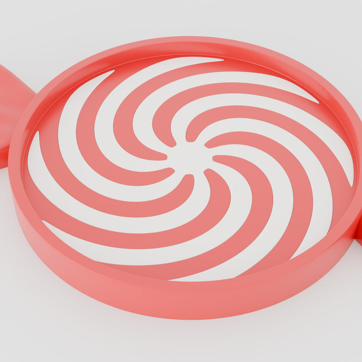 Peppermint Candy Christmas Tray – Red & White Swirl Holiday Trinket Dish - Northern Foundry