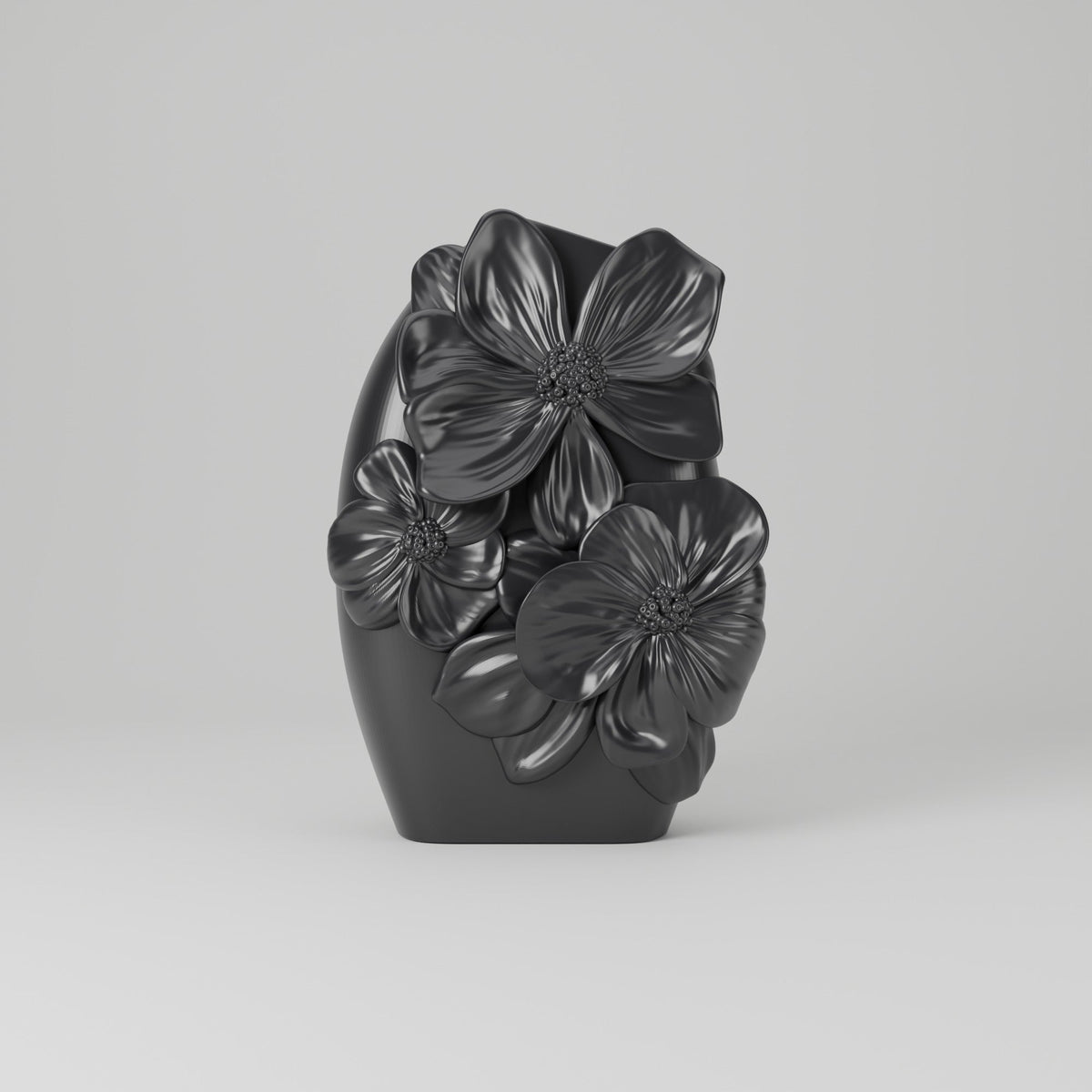 Petal Relief Vase – Sculpted Blossom Pebble Vase - Northern Foundry