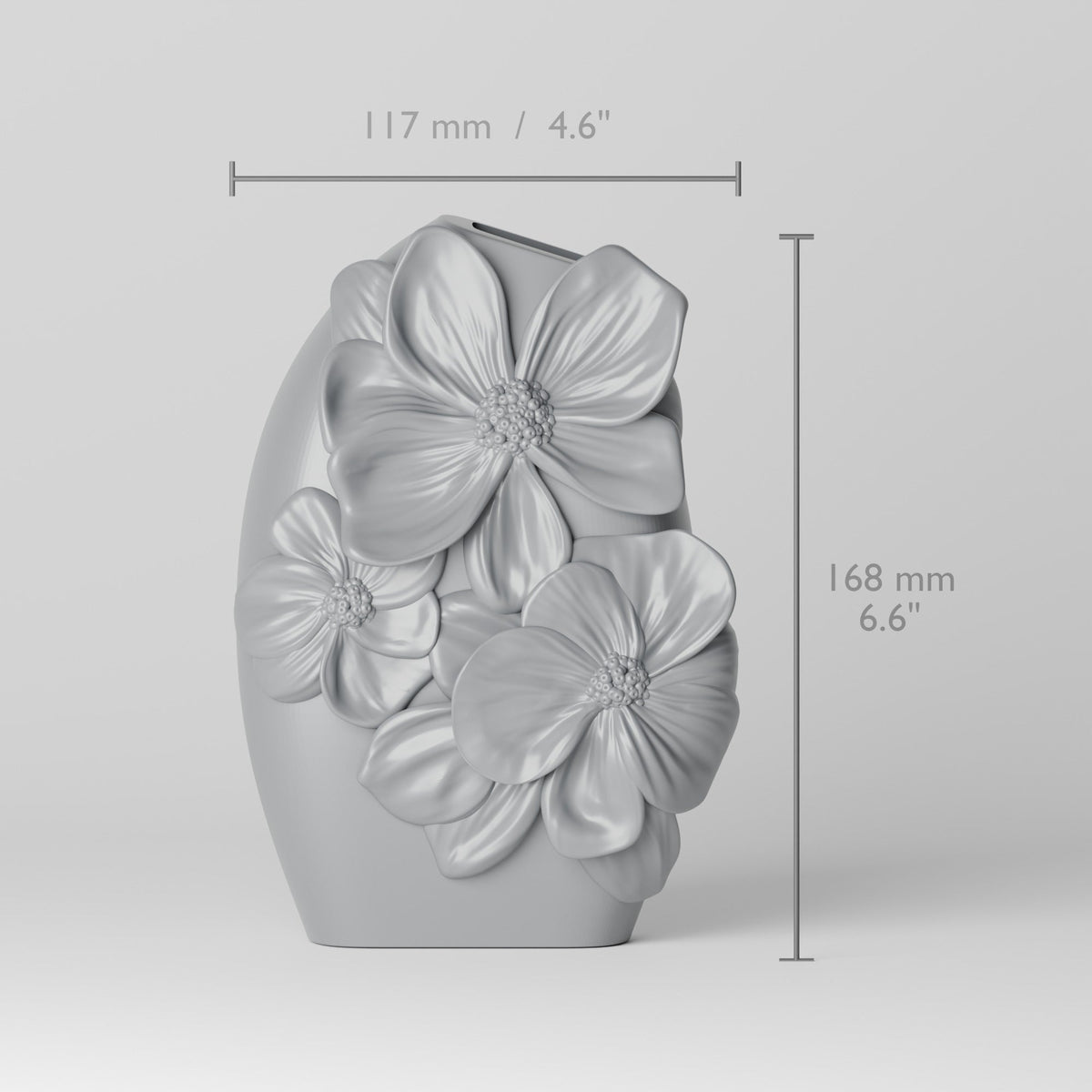 Petal Relief Vase – Sculpted Blossom Pebble Vase - Northern Foundry