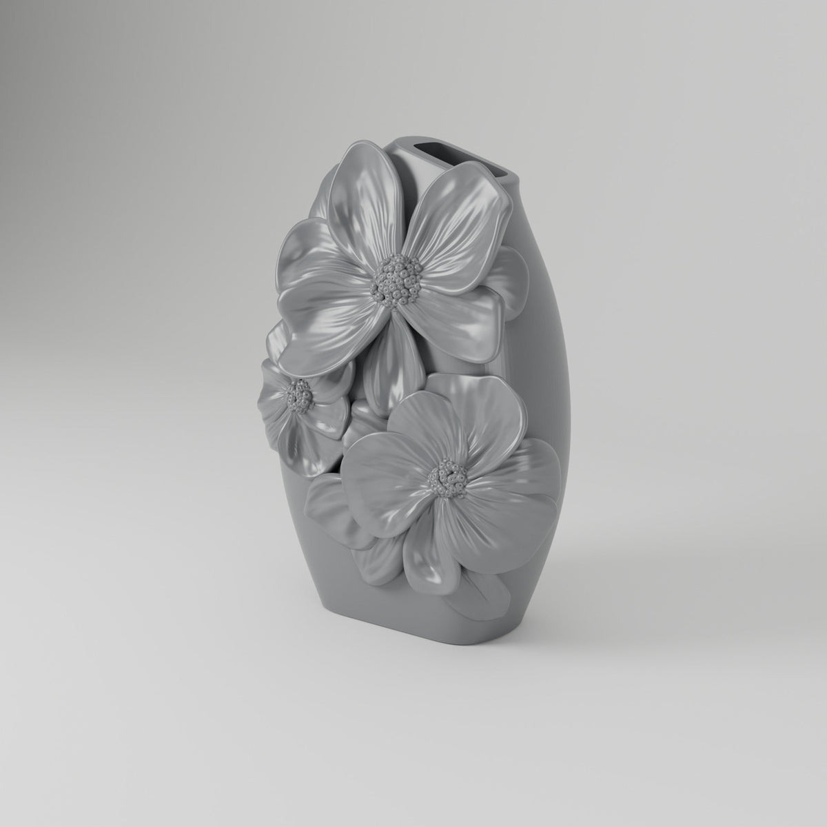 Petal Relief Vase – Sculpted Blossom Pebble Vase - Northern Foundry