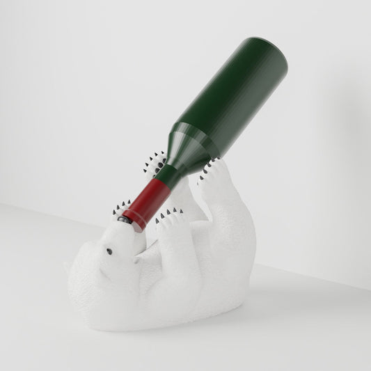 Polar Bear Wine Bottle Holder – Funny Bear Wine Rack - Northern Foundry
