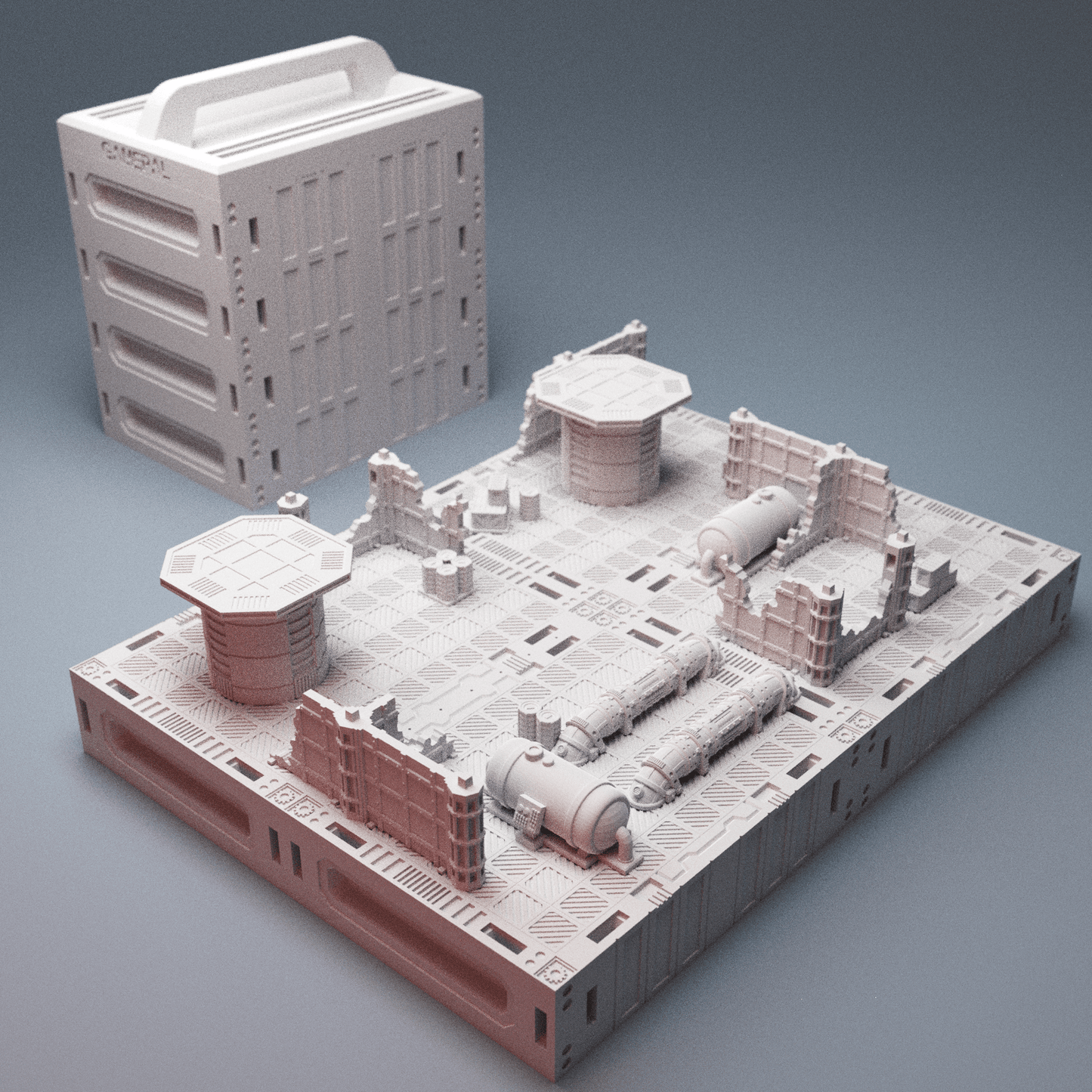 Protectorate Colony Forward Base – 15mm Sci-Fi Outpost, Tank Company &amp; Travel Battle Set - Northern Foundry