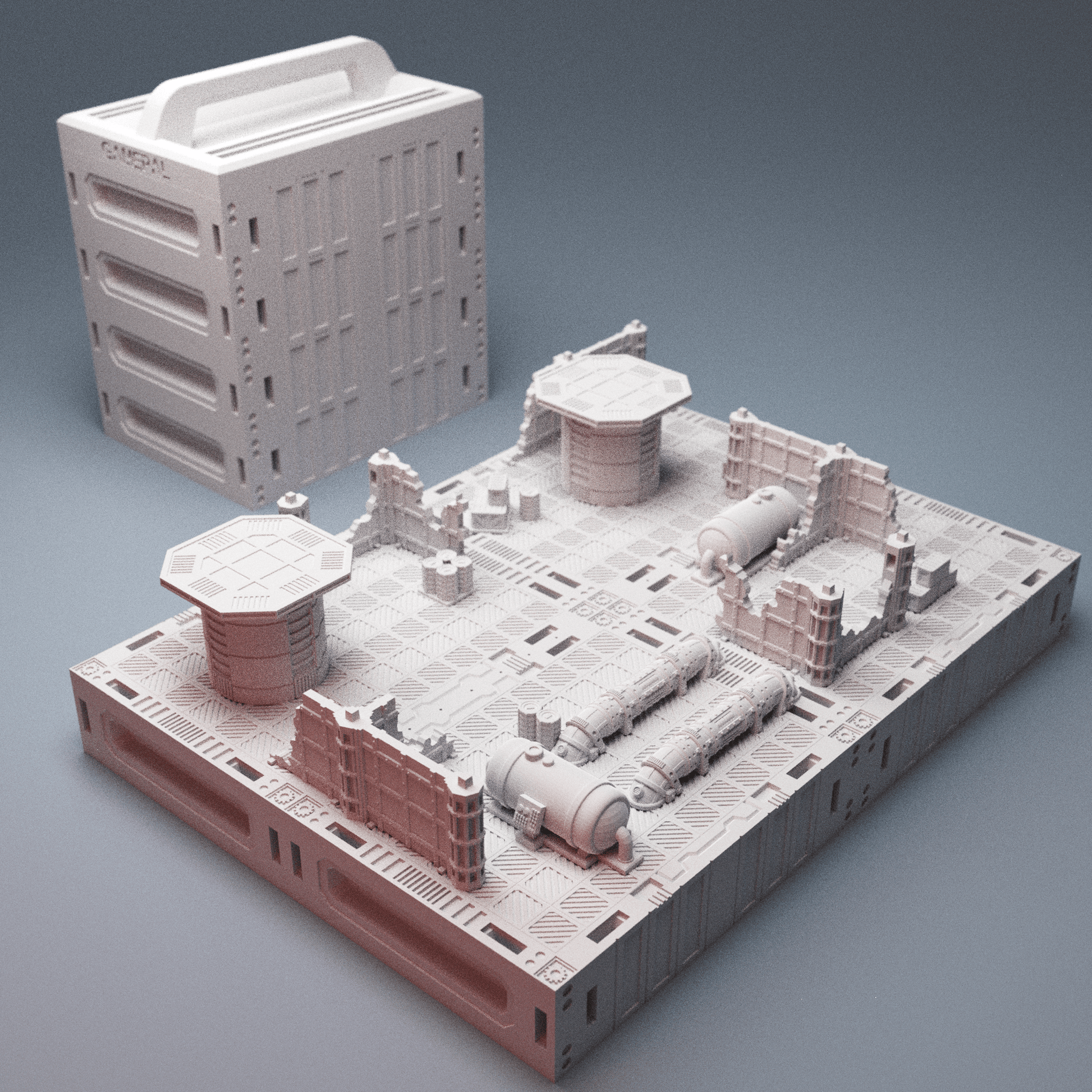 Protectorate Colony Forward Base – 15mm Sci-Fi Outpost, Tank Company &amp; Travel Battle Set - Northern Foundry