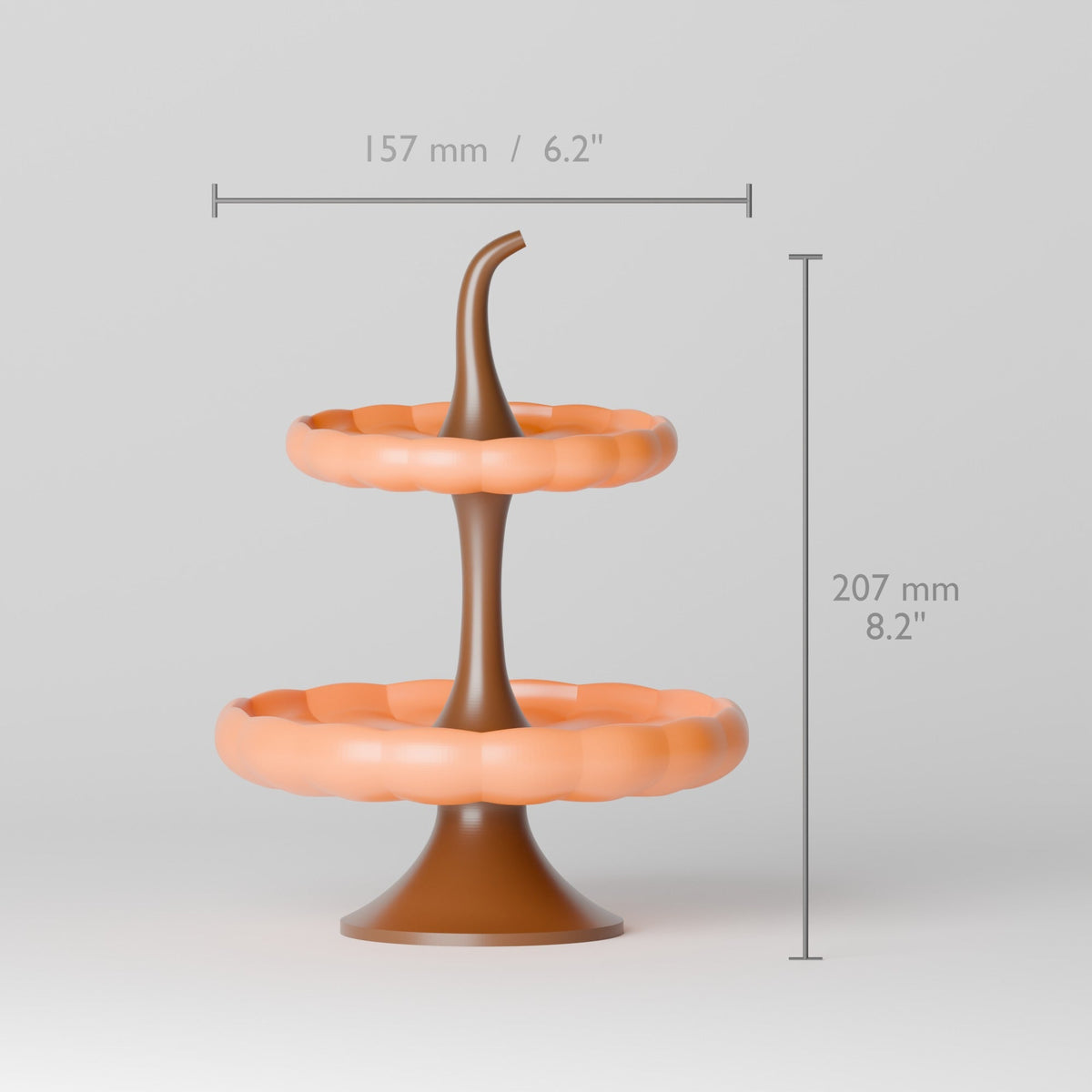 Pumpkin Two-Tier Tray – Halloween Treat Stand & Fall Display - Northern Foundry