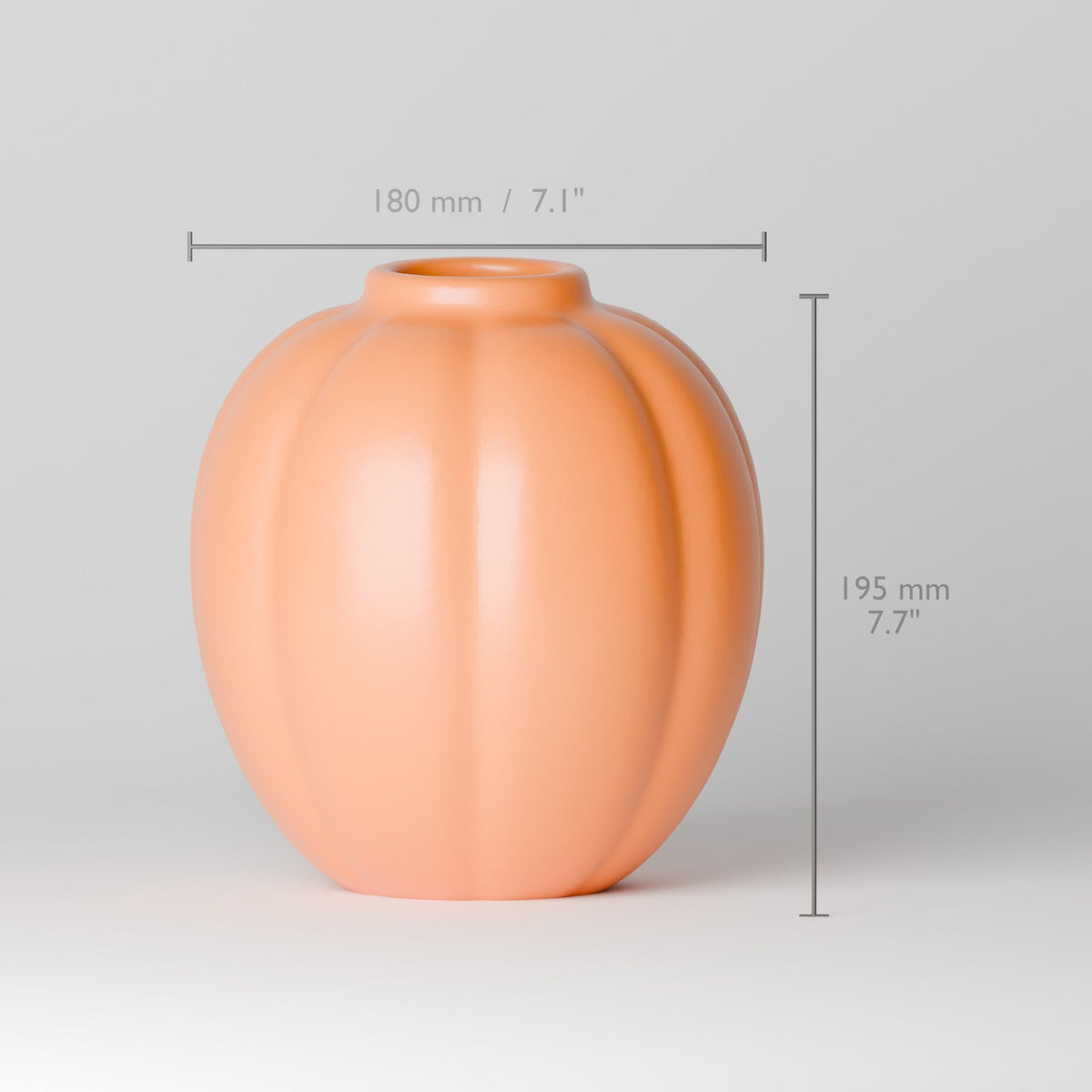 Pumpkin Vase – Ribbed Orange Fall Flower Vase - Northern Foundry