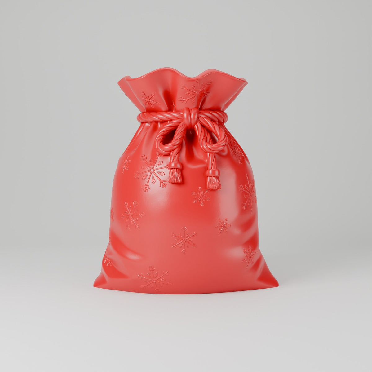 Red Santa Gift Sack Vase – Tied Christmas Bag Flower Vase - Northern Foundry